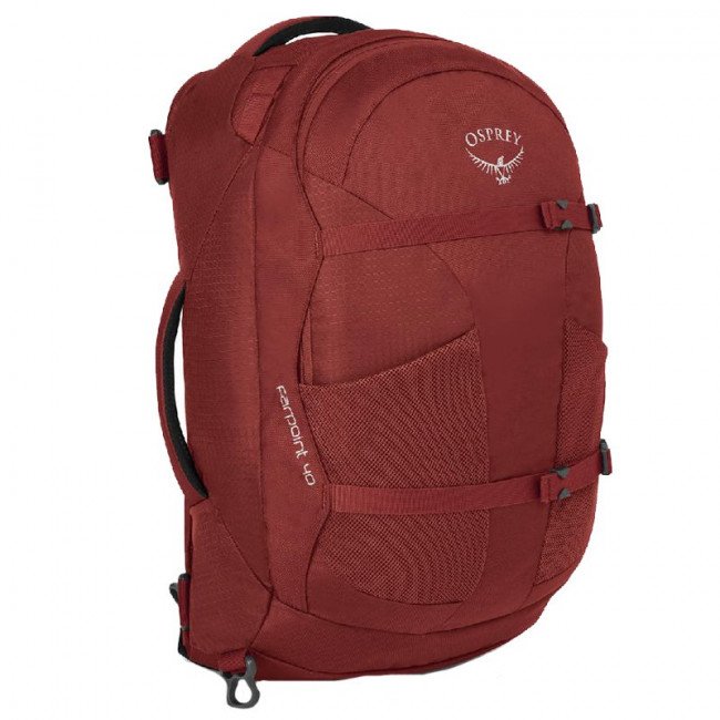 Фото Рюкзак Osprey Farpoint 40 (40л, р.S/M), красный купить в Украине по недорогой цене для рыбалки Фото Рюкзак Osprey Farpoint 40 (40л, р.S/M), красный купить в Украине по недорогой цене для рыбалки