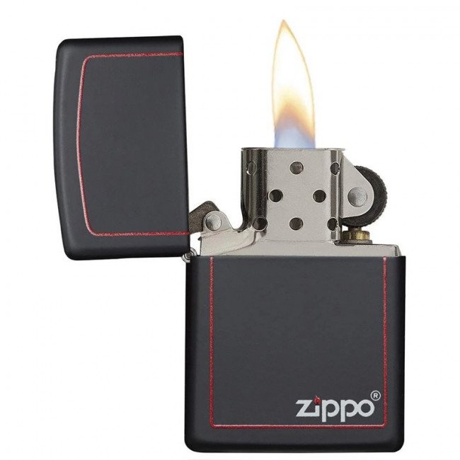 Зажигалка Zippo Black Matte with Border, 218ZB Зажигалка Zippo Black Matte with Border, 218ZB