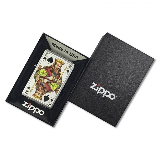 Зажигалка Zippo King Brushed Chrome, 28489