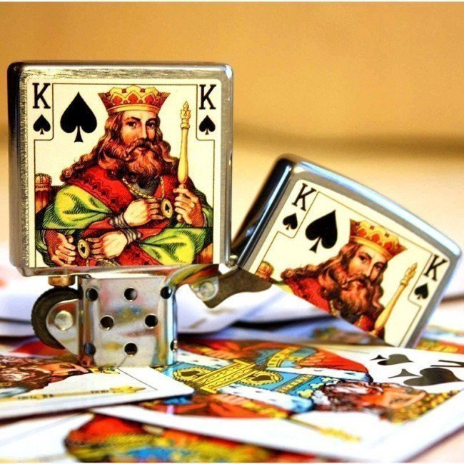 Зажигалка Zippo King Brushed Chrome, 28489