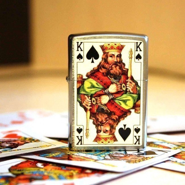 Зажигалка Zippo King Brushed Chrome, 28489