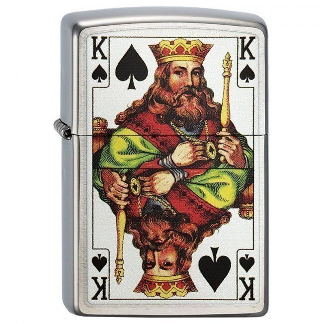 Зажигалка Zippo King Brushed Chrome, 28489