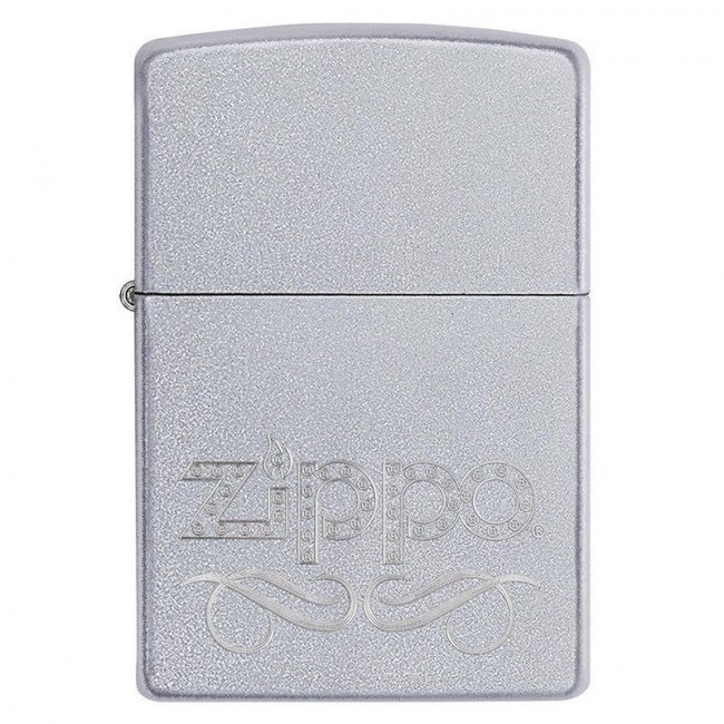 Зажигалка Zippo Scroll Satin Chrome, 24335