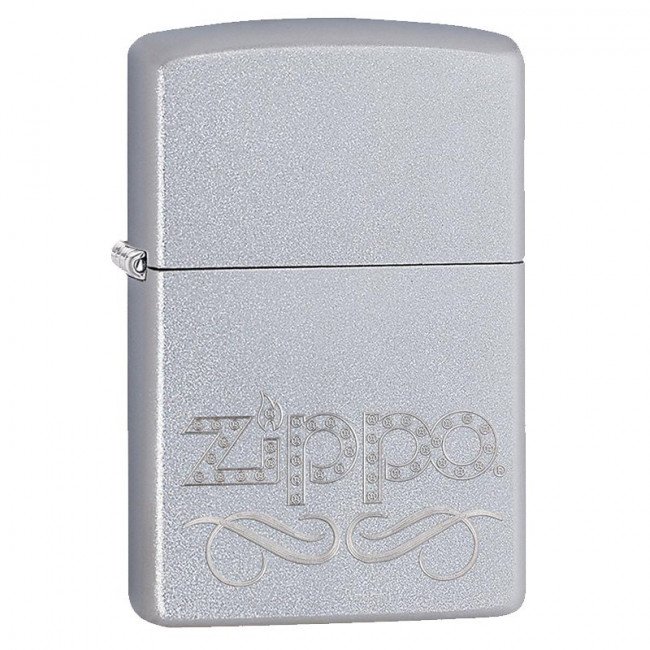 Зажигалка Zippo Scroll Satin Chrome, 24335