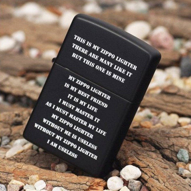 Зажигалка Zippo Creed Black Matte, 24710