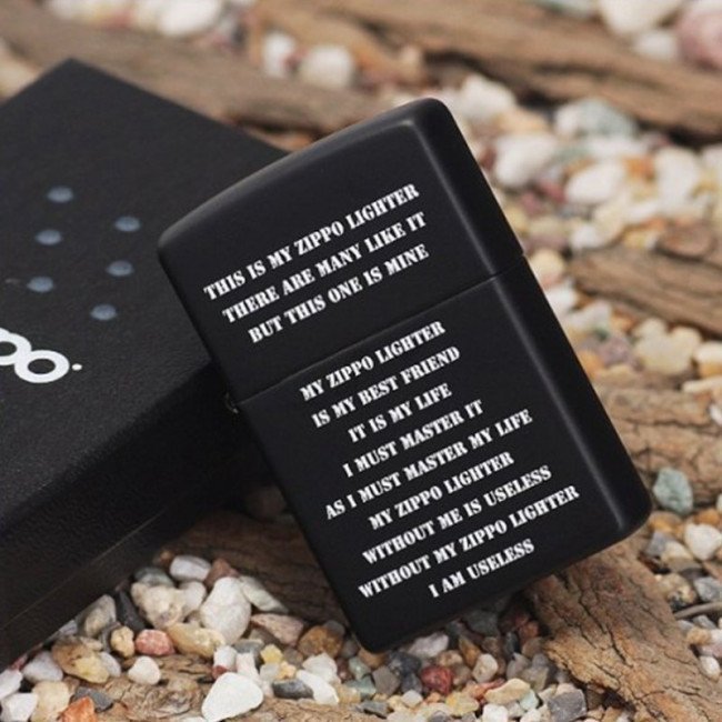 Зажигалка Zippo Creed Black Matte, 24710