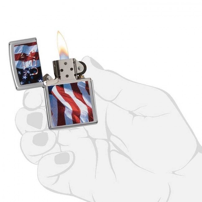 Зажигалка Zippo American Flag - цена, купить в Киеве, Харькове
