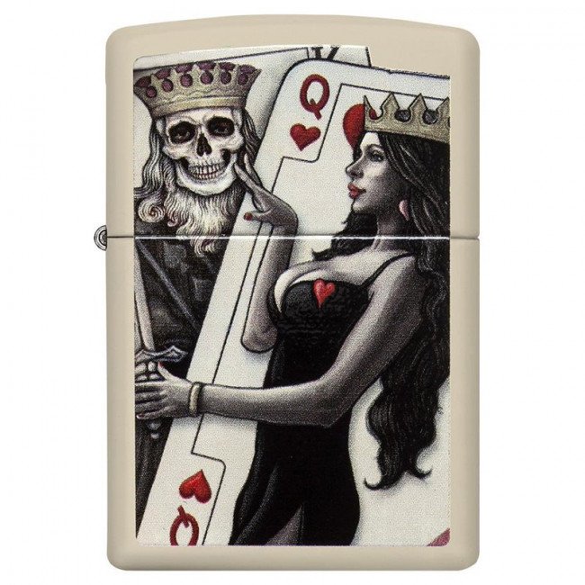 Зажигалка Zippo Skull King Queen Beauty, 29393