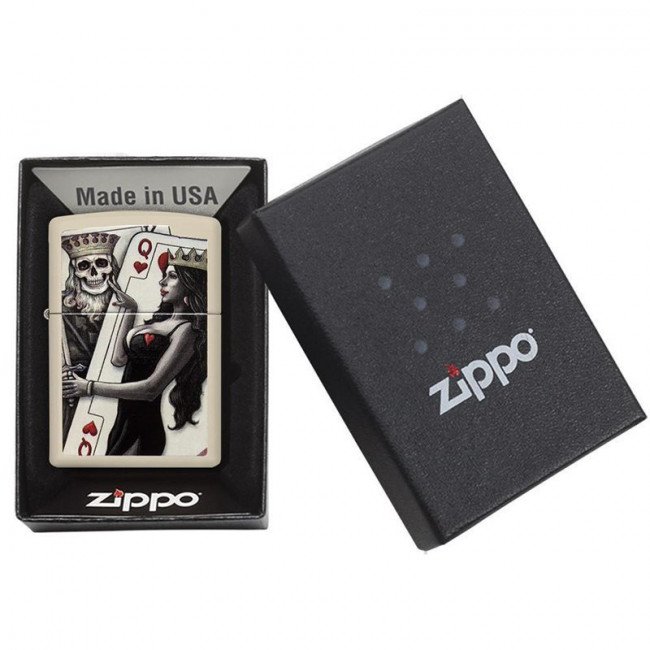 Зажигалка Zippo Skull King Queen Beauty, 29393