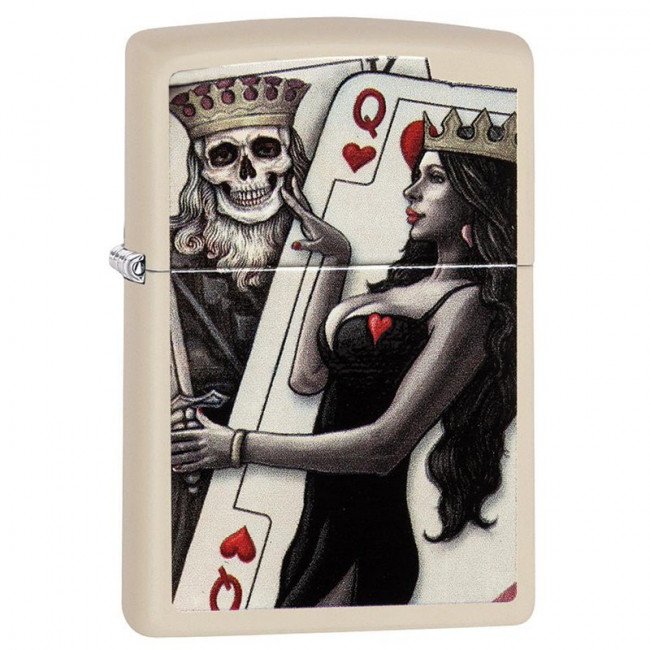 Зажигалка Zippo Skull King Queen Beauty, 29393