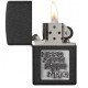 Зажигалка Zippo Pewter Emblem Black Crackle, 363