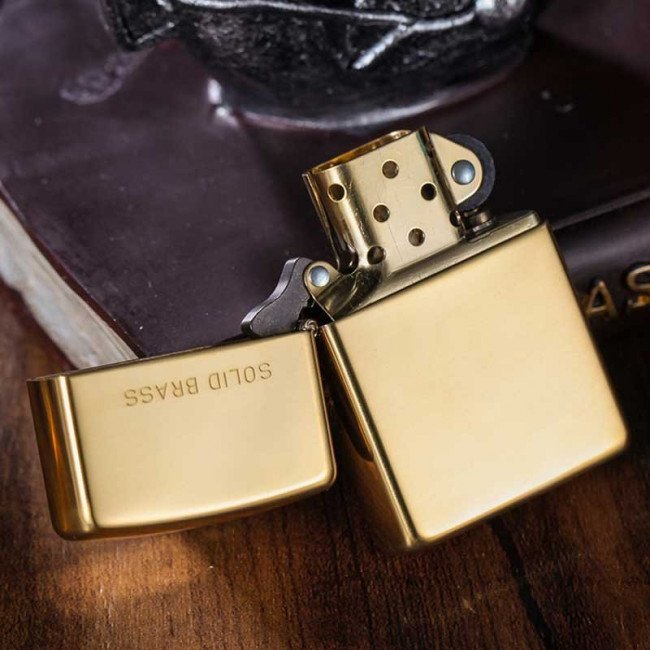 Зажигалка Zippo Reg High Polish Brass, 254