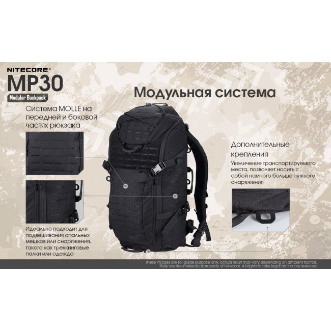 Фото Рюкзак тактический Nitecore MP30 (Cordura 500D), черный купить в Украине по недорогой цене для рыбалки Фото Рюкзак тактический Nitecore MP30 (Cordura 500D), черный купить в Украине по недорогой цене для рыбалки