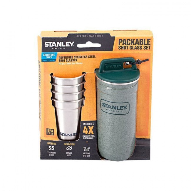 Набор Stanley Adventure Combo (фляга (0,59л) + 4 рюмки), зеленый Набор Stanley Adventure Combo (фляга (0,59л) + 4 рюмки), зеленый