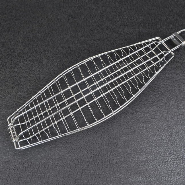 Фото Решетка для гриля (рыбы) двойная GRILL ME BQ-038 (14х40см), хромированная купить в Украине по недорогой цене для рыбалки Фото Решетка для гриля (рыбы) двойная GRILL ME BQ-038 (14х40см), хромированная купить в Украине по недорогой цене для рыбалки