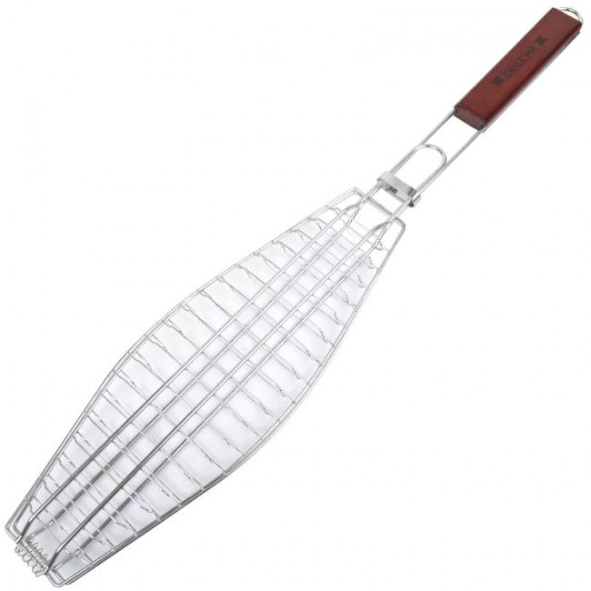 Фото Решетка для гриля (рыбы) двойная GRILL ME BQ-038 (14х40см), хромированная купить в Украине по недорогой цене для рыбалки Фото Решетка для гриля (рыбы) двойная GRILL ME BQ-038 (14х40см), хромированная купить в Украине по недорогой цене для рыбалки