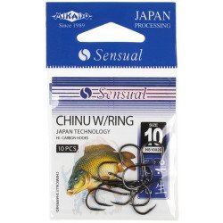 Крючки Mikado SENSUAL CHINU W/RING (черный никель) Крючки Mikado SENSUAL CHINU W/RING (черный никель)