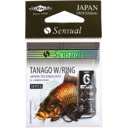Крючки Mikado SENSUAL TANAGO W/RING (черный никель) Крючки Mikado SENSUAL TANAGO W/RING (черный никель)