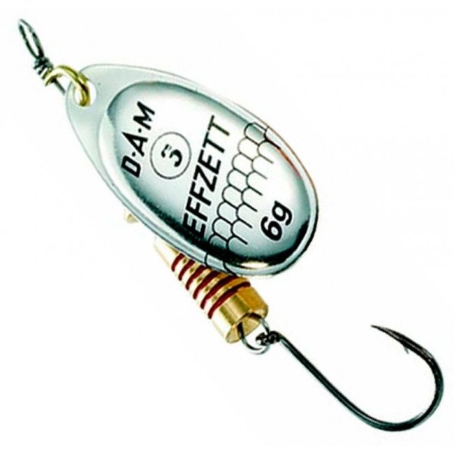 Фото Блесна-вертушка DAM Effzett Standart With Single Hook Silver 3 г купить в Украине по недорогой цене для рыбалки