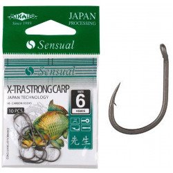 Карповый крючок Mikado Sensual X-Tra Strong Carp (черный матовый)